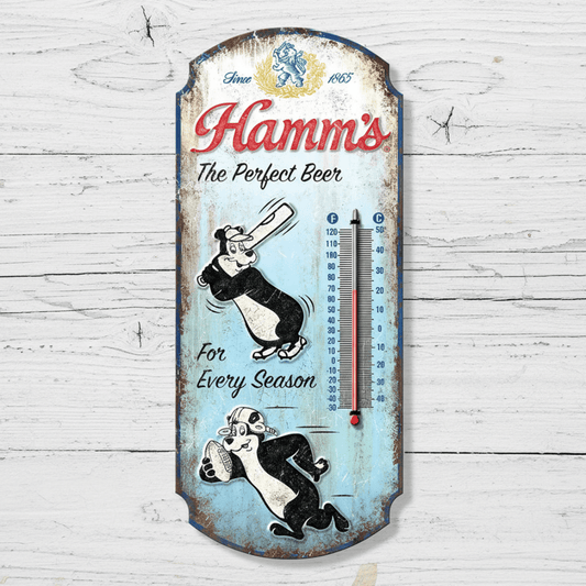 Hamm's Perfect Beer Since 1865 Thermometer (17.5" x 7.6") - Jones Peak