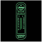Jeep Glow - in - the - Dark Wall Thermometer (8.5" x 27") - Jones Peak