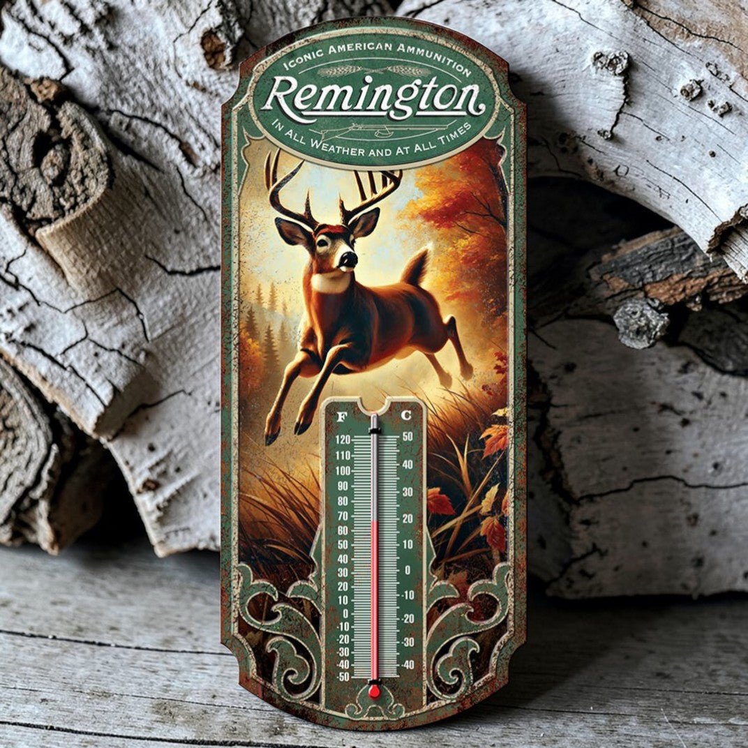 Remington Iconic American Ammunition Thermometer (17.5" x 7.5") - Jones Peak