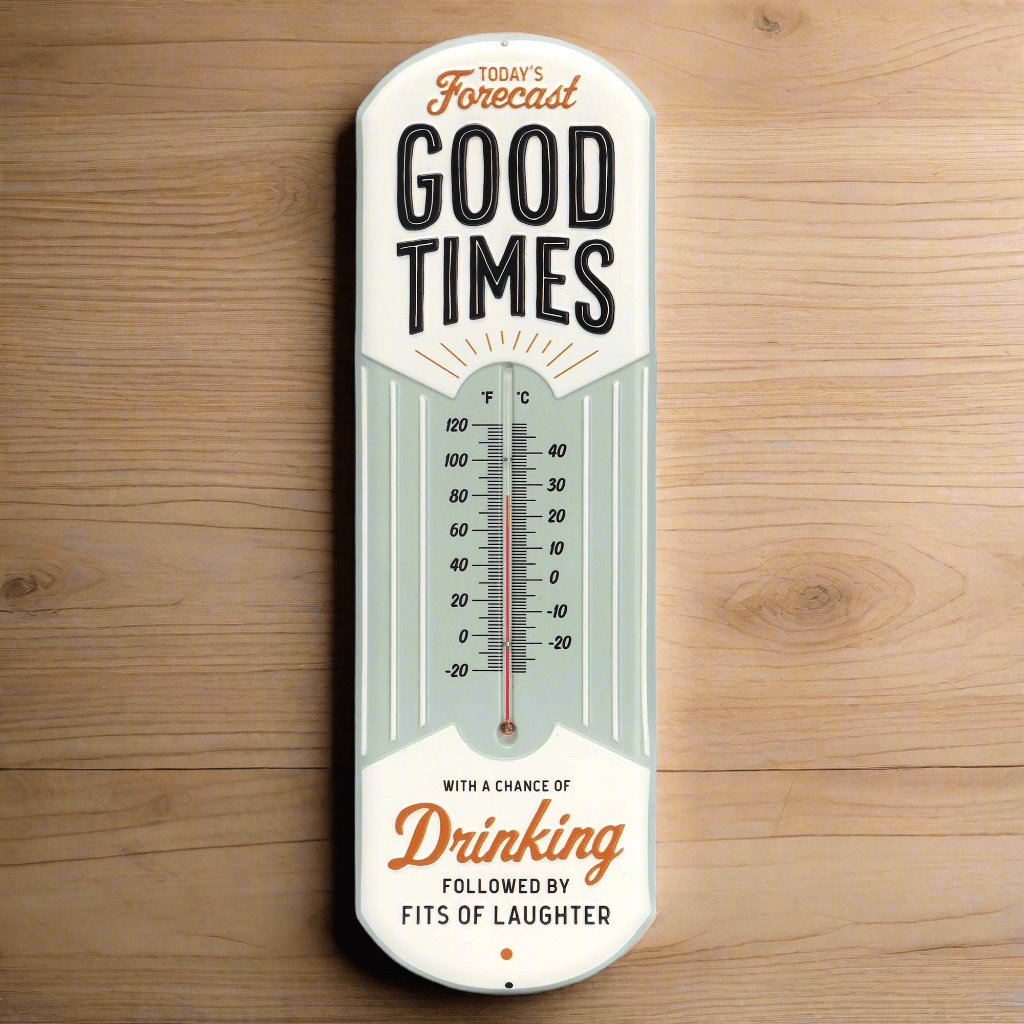 Today's Forecast Good Times Wall Thermometer (5.5" x 18") - Jones Peak