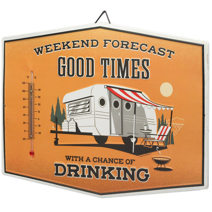 Weekend Forecast Good Times Camper Wall Thermometer (14" x 10.25") - Jones Peak
