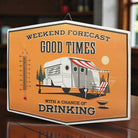 Weekend Forecast Good Times Camper Wall Thermometer (14" x 10.25") - Jones Peak