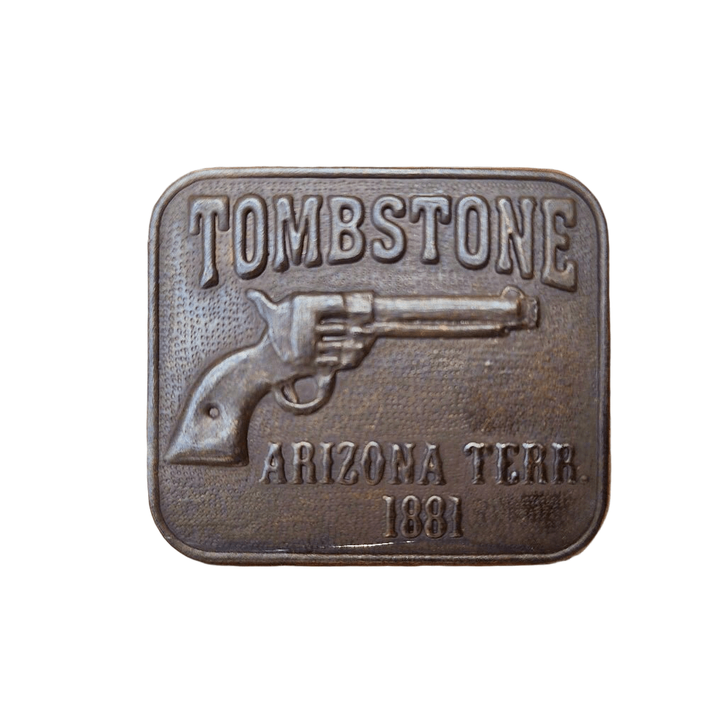 Tombstone Arizona Territory 1881 Gun Butt Tag (2" x 1.75") - Jones Peak