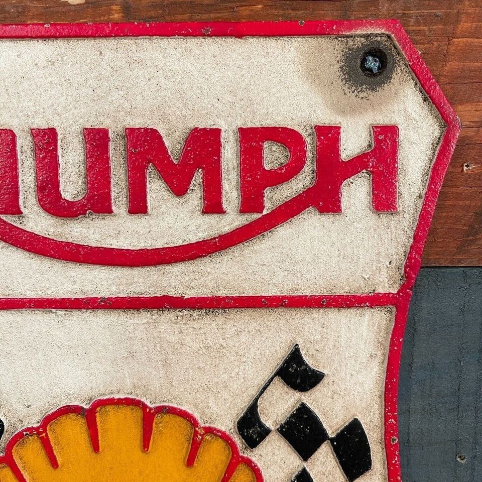 Triumph Shell Cast Iron Plaque With Painted Antique Finish (10.75" x 8.75") - Jones Peak