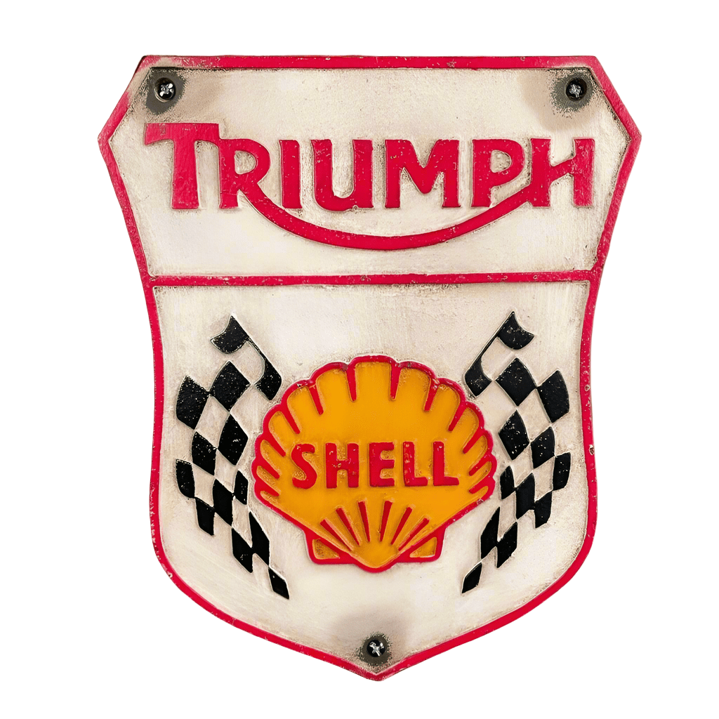Triumph Shell Cast Iron Plaque With Painted Antique Finish (10.75" x 8.75") - Jones Peak