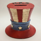 USA Hat Cast Iron Coin Bank - Jones Peak