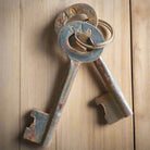 Alcatraz Prison San Francisco Death Row Lock Cast Iron With Keys & Antique Finish (3" x 5") - Jones Peak