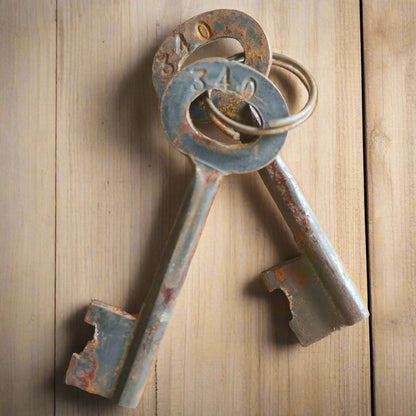 Alcatraz Prison San Francisco Death Row Lock Cast Iron With Keys & Antique Finish (3" x 5") - Jones Peak