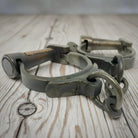 Colorado Territorial Prison Cast Iron Adjustable Handcuffs With Antique Finish (12.5" Long) - Jones Peak