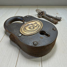 Colt Gun Cabinet Cast Iron Lock and Keys With Antique Finish (4" x 2") - Jones Peak