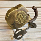 Indian Motorcycles Solid Brass Working Lock With Keys and Antique Finish (3.25" x 2.25") - Jones Peak