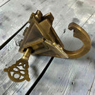 Medieval Dungeon Lock Solid Brass Triangle Padlock With Antique Finish (4.25" x 3.25") - Jones Peak