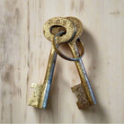 New York Insane Asylum Cast Iron Lock & Keys With Antique Finish (3" x 5") - Jones Peak