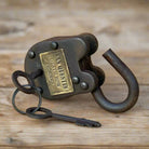 San Quentin Death Row Cast Iron Gate Lock With Keys & Brass Tag (2.5" x 1.5") - Jones Peak