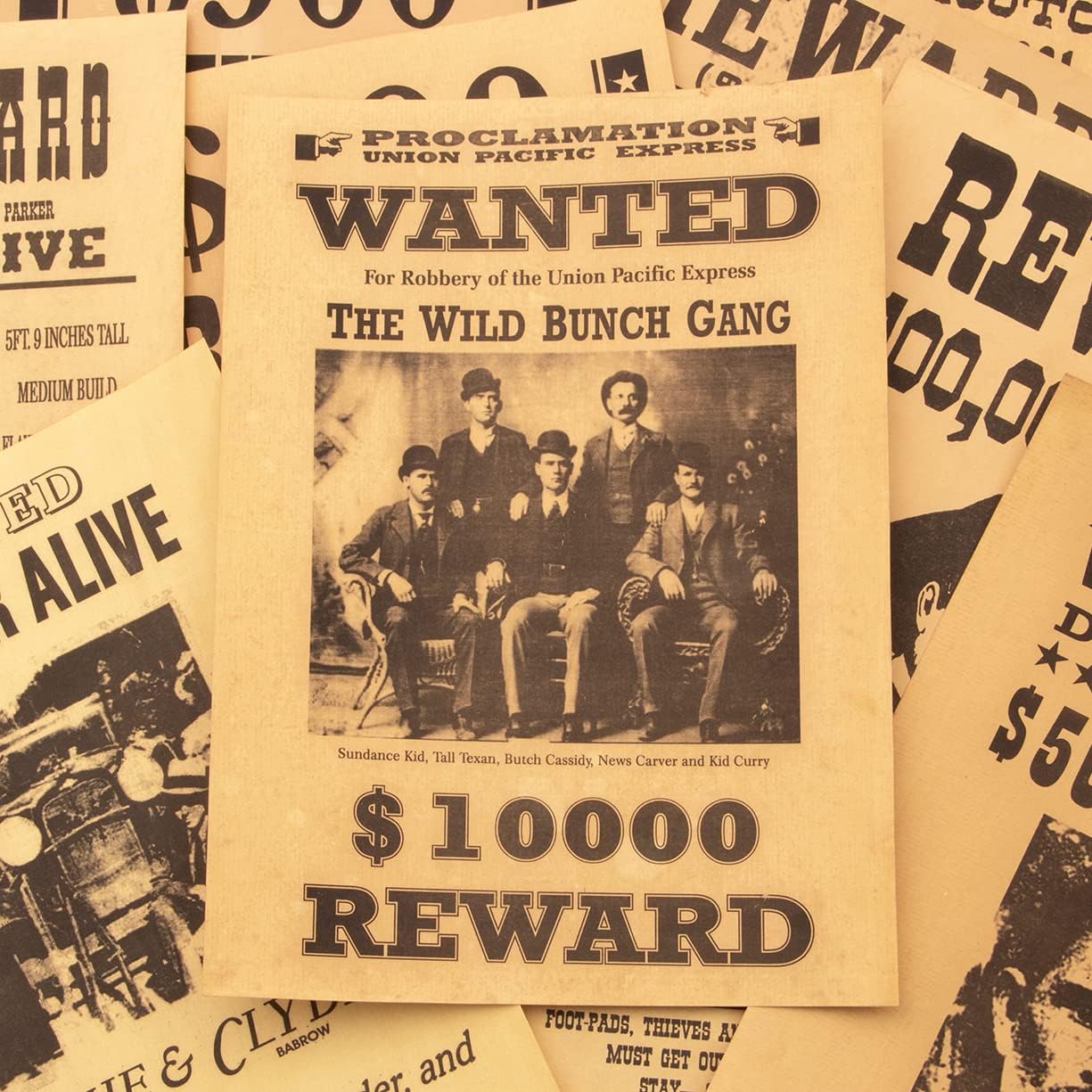 Wanted Posters Parchment With Antique Finish (Set of 12) - Jones Peak