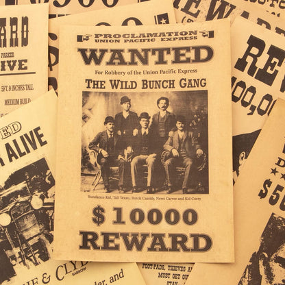 Wanted Posters Parchment With Antique Finish (Set of 12) - Jones Peak