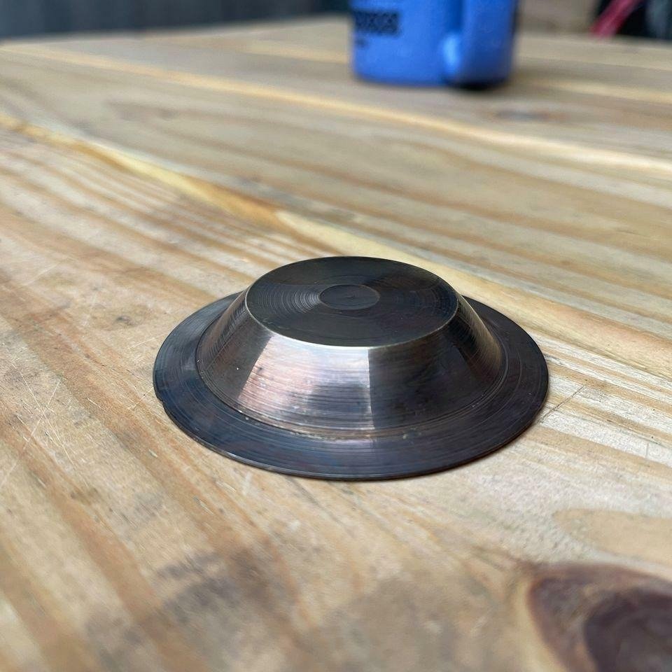 Wildflower Solid Brass Ashtray With Painted Antique Finish (2.75" Round) - Jones Peak