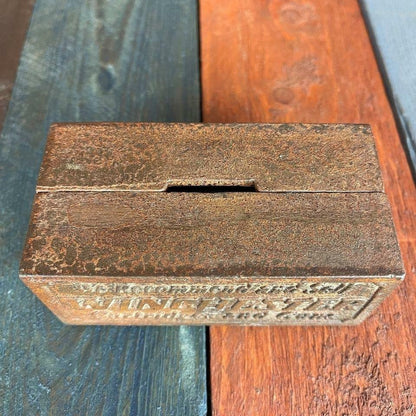 Winchester Cast Iron Coin Bank With Raised Lettering And Antique Finish (4" x 2" x 2") - Jones Peak