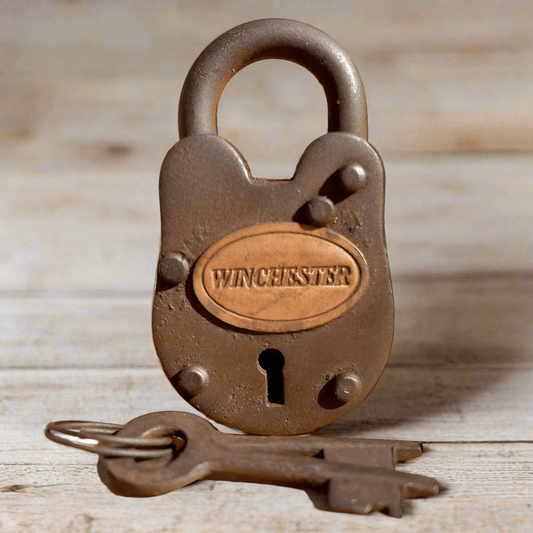 Winchester Cast Iron Gate Lock With Keys & Antique Finish (2.5" x 1.5") - Jones Peak