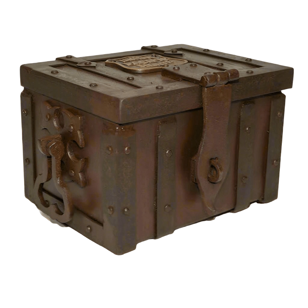 Winchester Cast Iron Strong Box With Antique Finish & Brass Tag (10" x 8" x 7") - Jones Peak