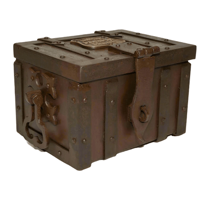 Winchester Cast Iron Strong Box With Antique Finish & Brass Tag (10" x 8" x 7") - Jones Peak