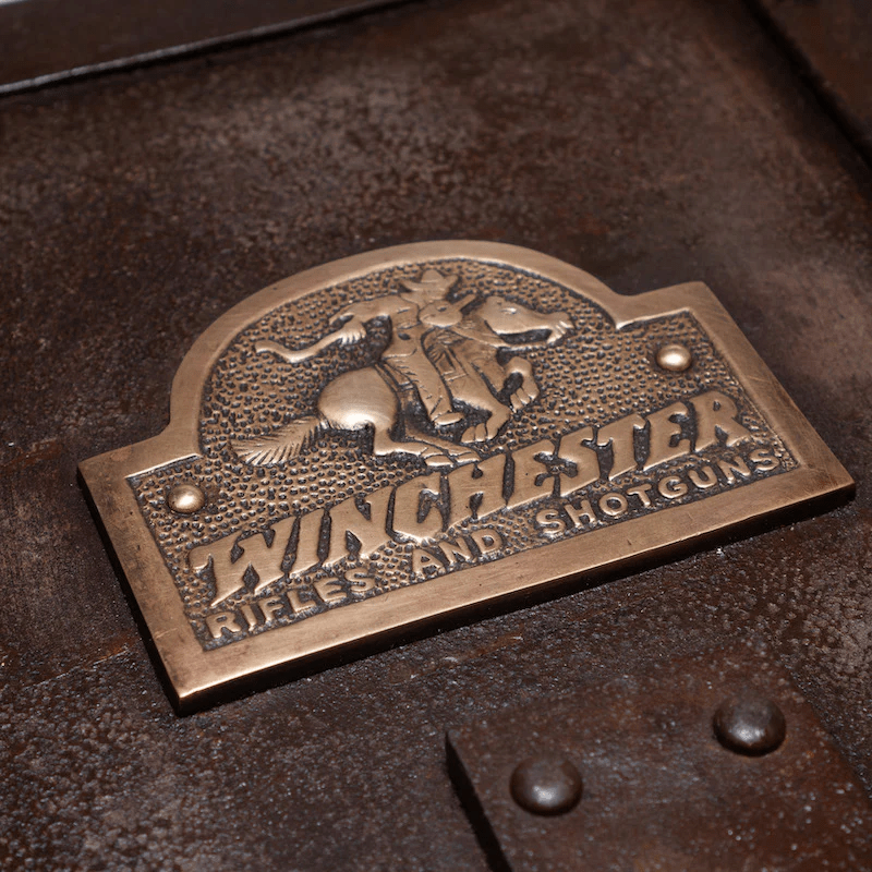 Winchester Cast Iron Strong Box With Antique Finish & Brass Tag (10" x 8" x 7") - Jones Peak