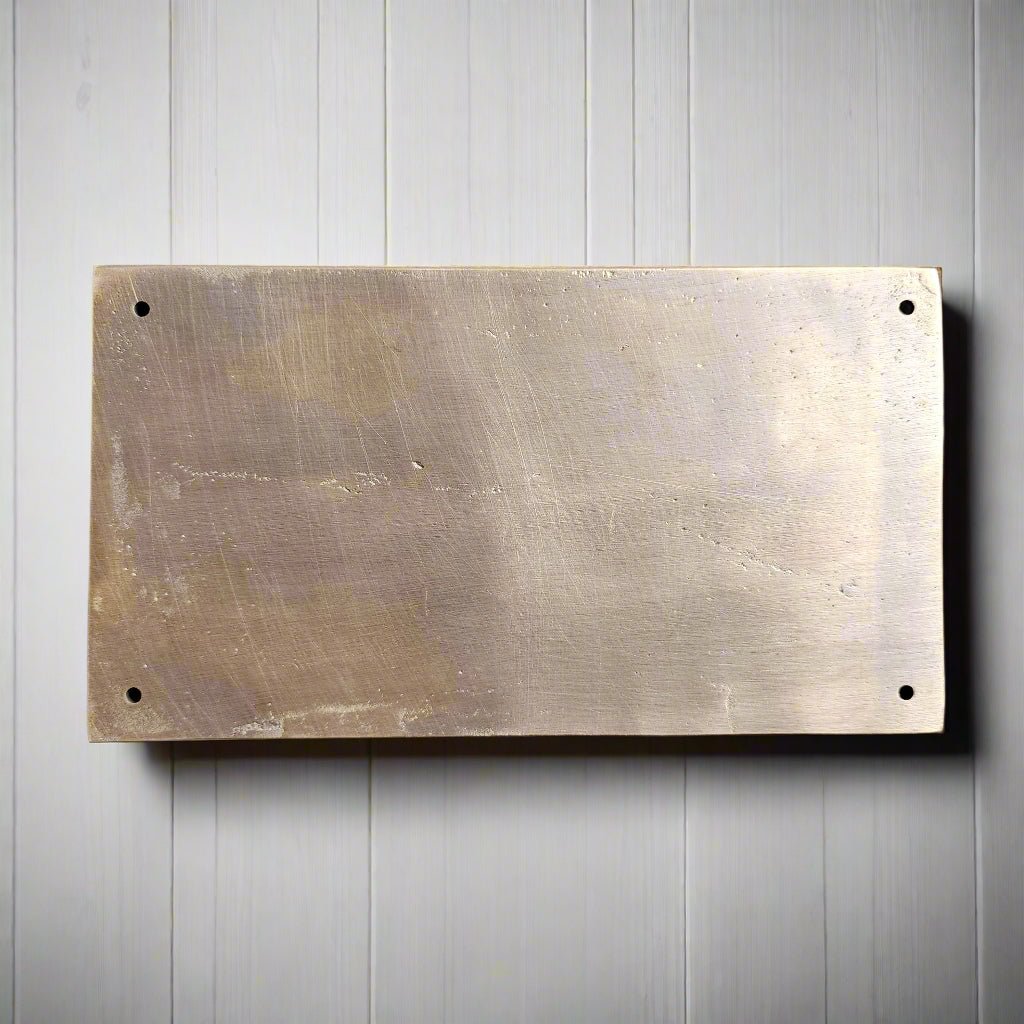 Winchester Repeating Arms Solid Brass Plaque With Raised Lettering (6.75" x 3.75") - Jones Peak