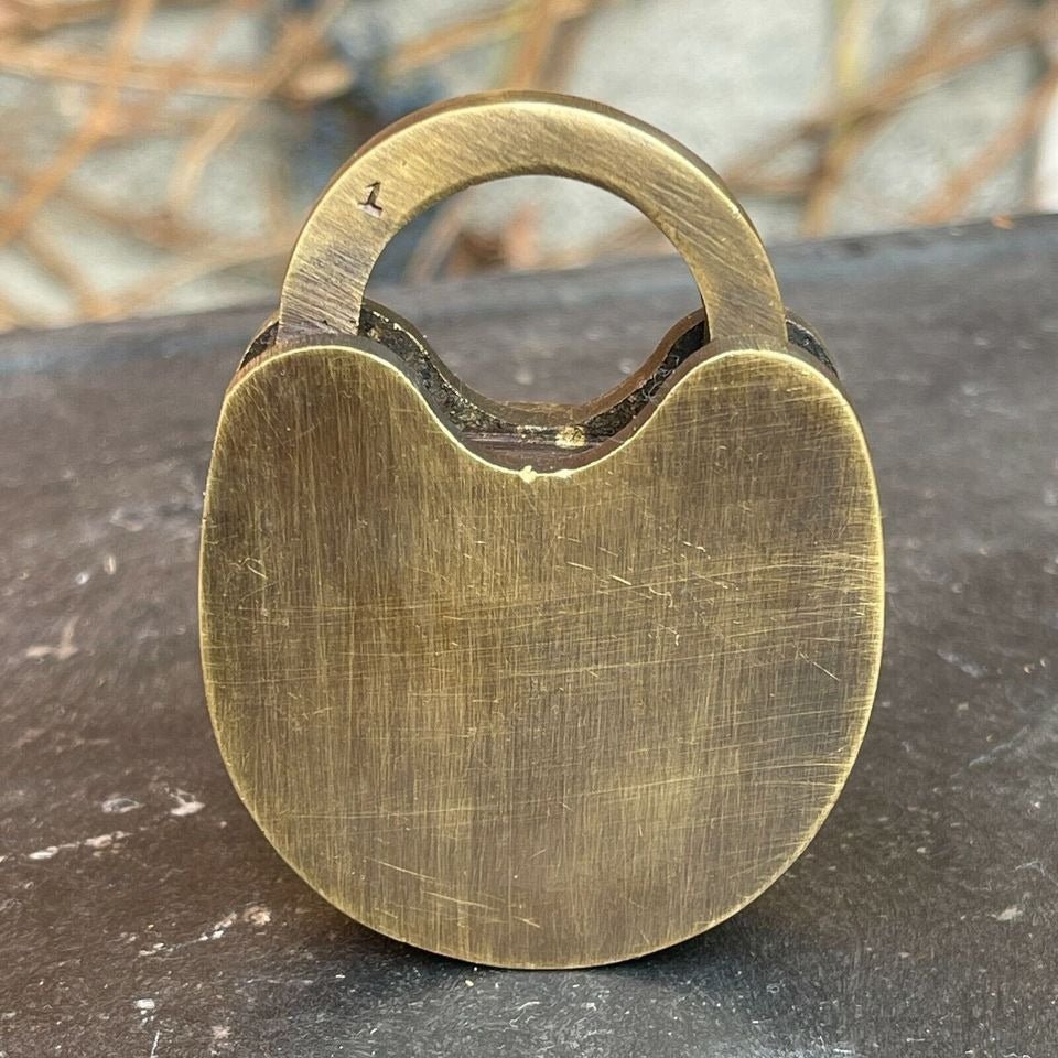 Winchester Solid Brass Lock With Branded Shaft & Antique Finish (3" x 2.25") - Jones Peak