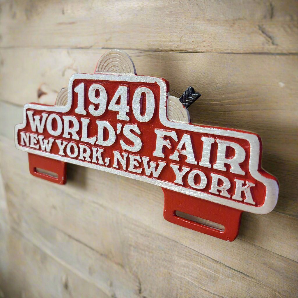 World's Fair New York 1940 License Plate FOB Topper (11" x 9.75) - Jones Peak