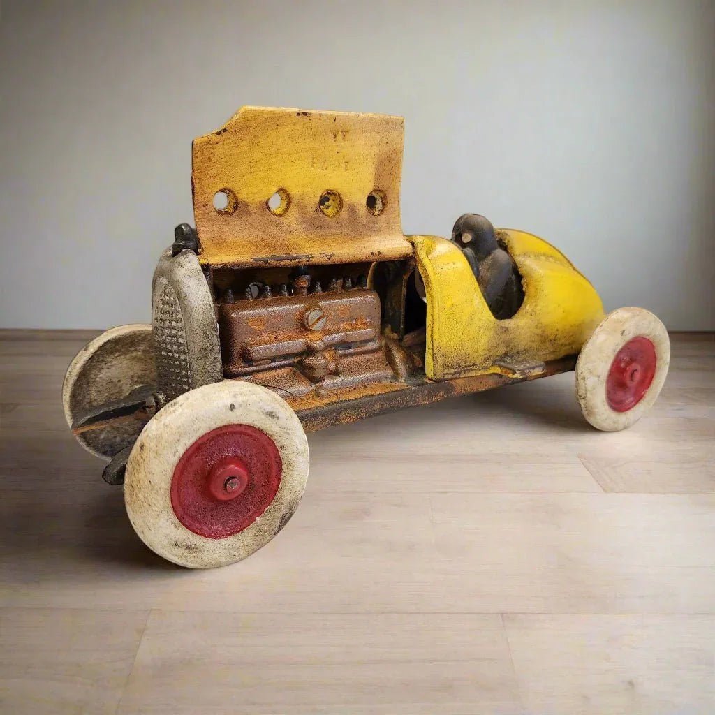 Yellow Racer Cast Iron Car - Jones Peak