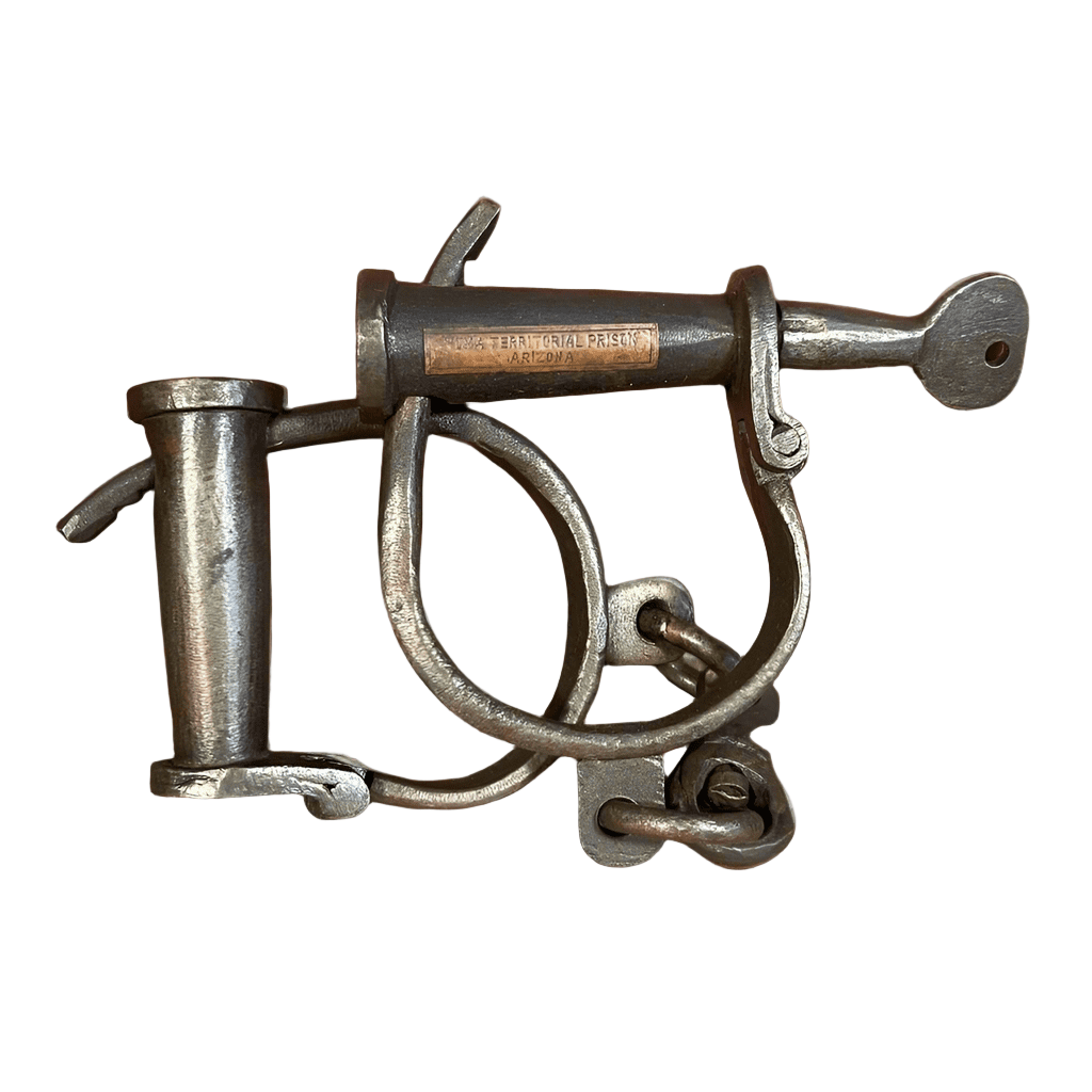 Yuma Territory Arizona Prison Cast Iron Adjustable Handcuffs (12.5" Long) - Jones Peak