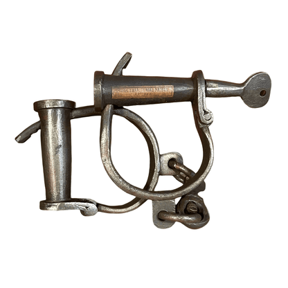 Yuma Territory Arizona Prison Cast Iron Adjustable Handcuffs (12.5" Long) - Jones Peak
